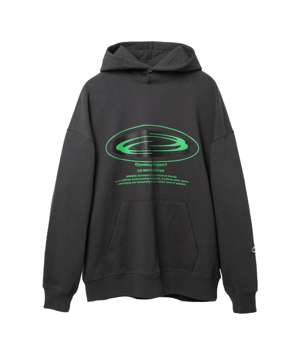 韓国発!【Opening Project】OP Logo Hoodie - Charcoal MUSINSA | OPENING PROJECT Oval Logo Hoodie - Charcoal