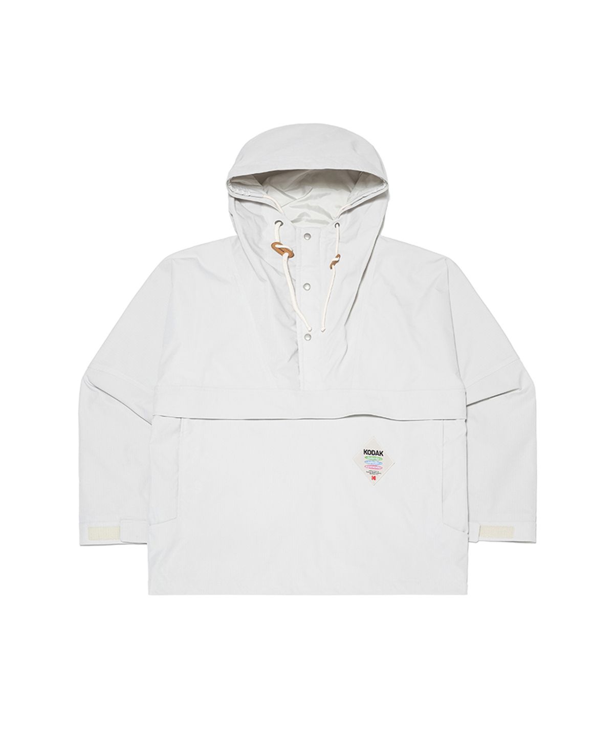 코닥(KODAK) 에센셜 로고와펜 후드 아노락 IVORY