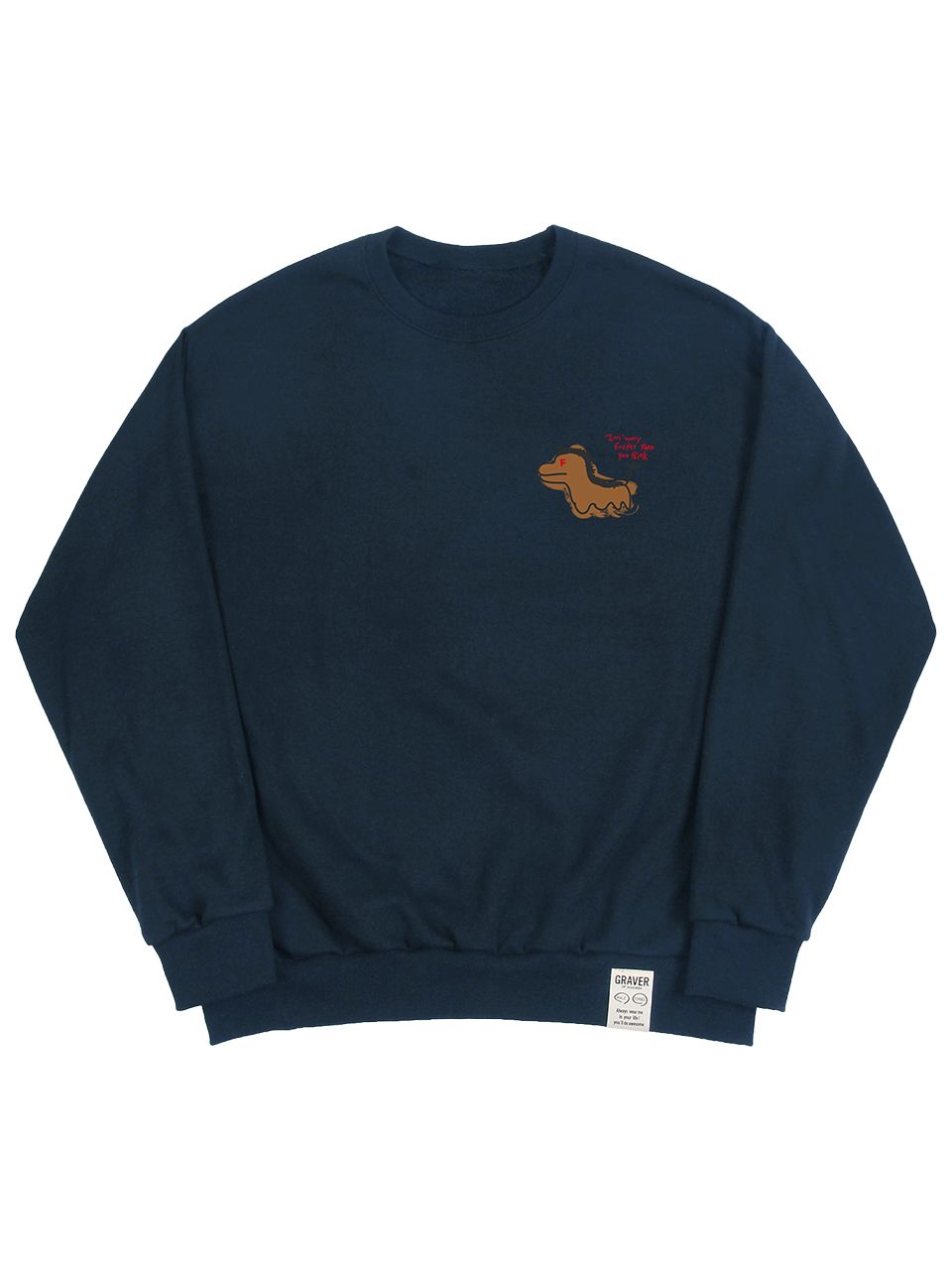 [GRAVER]★FAST HORSE SWEATSHIRT MUSINSA | GRAVER [UNISEX] FAST HORSE sweatshirt_Navy