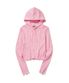 Logo Crop Hoodie Pink
