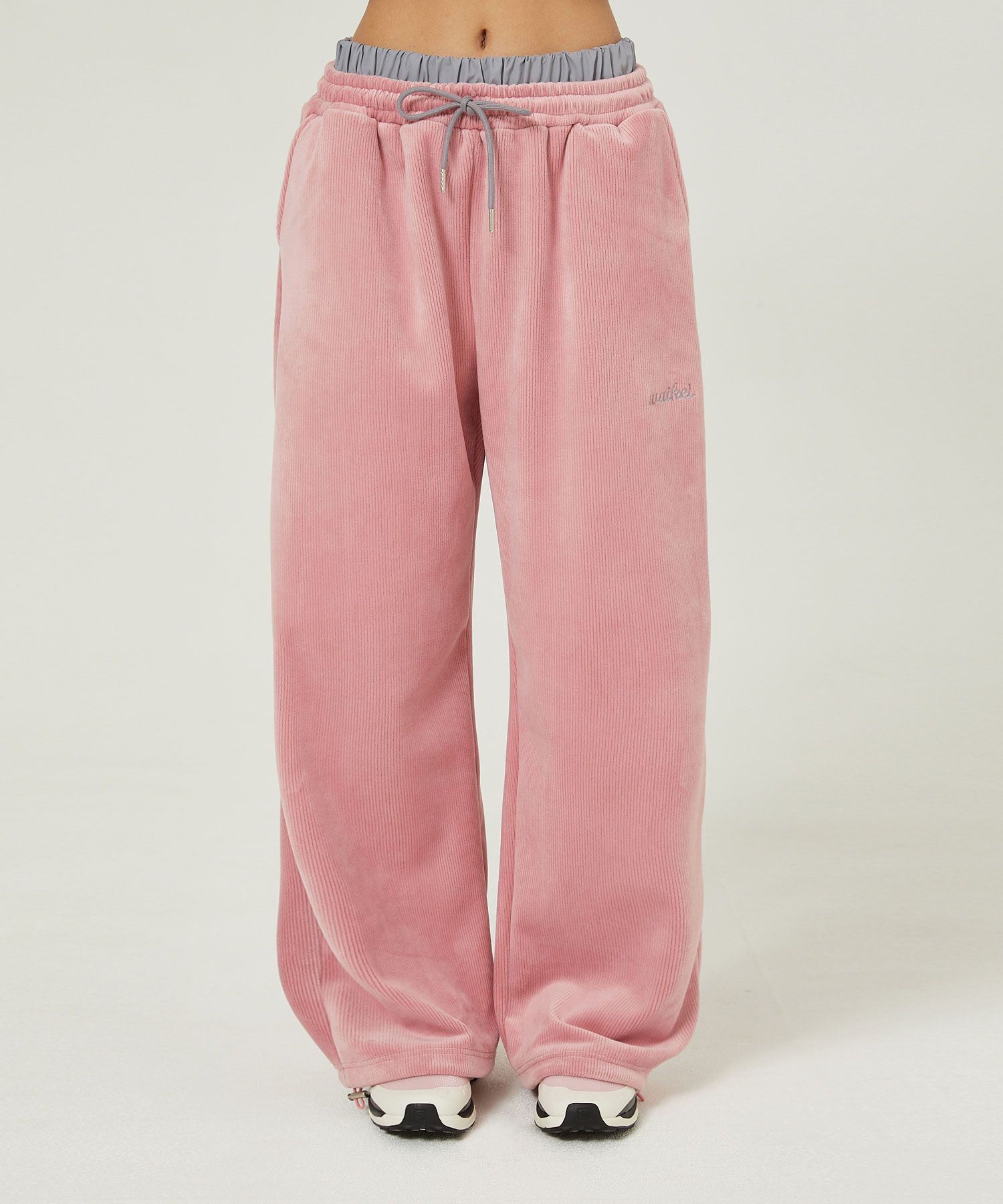 ☆韓国の人気☆【WAI KEI】☆Double corduroy banding pant.s☆ MUSINSA | WAI KEI Double Corduroy Banding Pants Pink