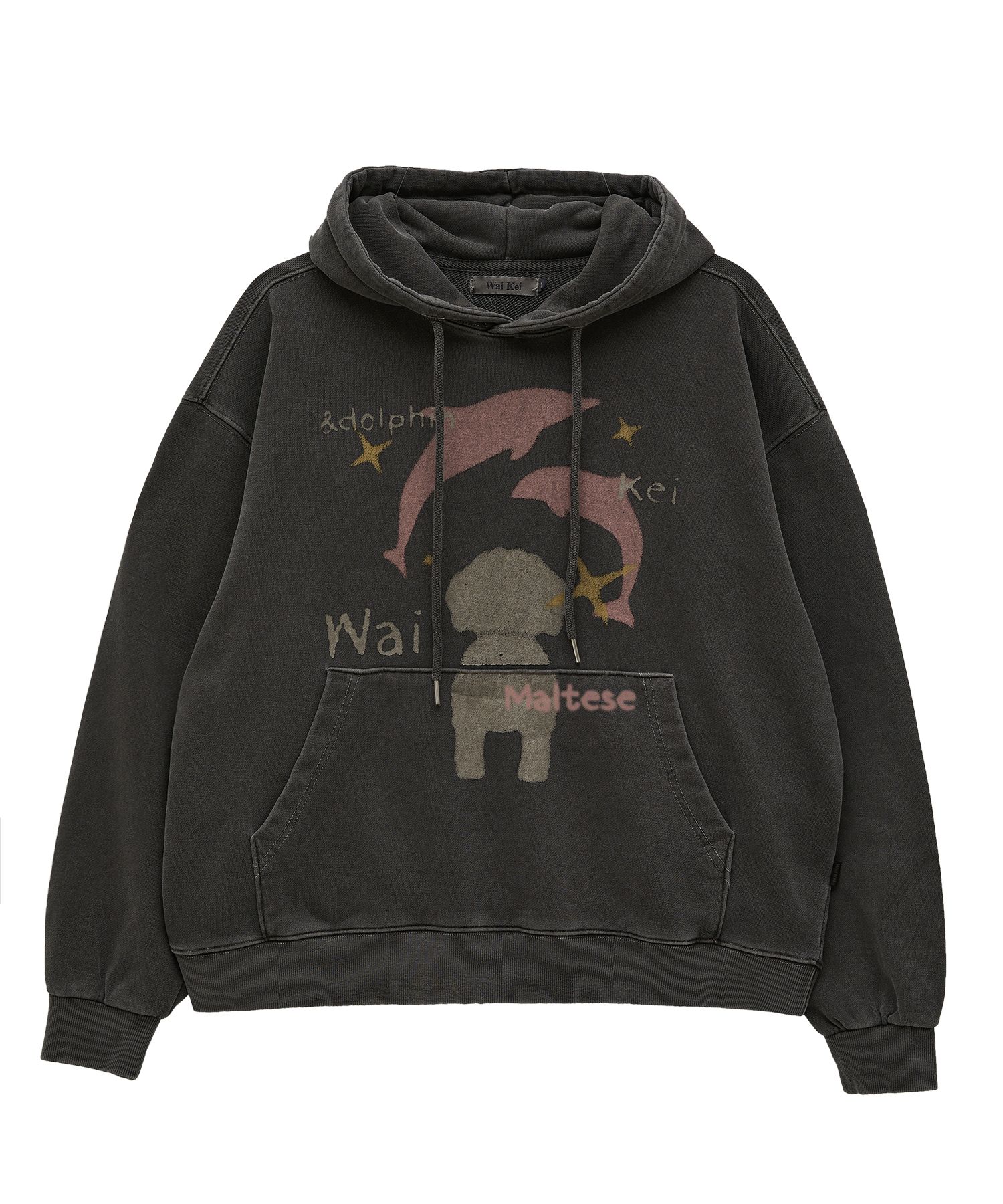 さらに100円引き◆WAI KEI◆Spray maltese pigment hoodie MUSINSA | WAI KEI Spray Maltese Pigment Hoodie Black