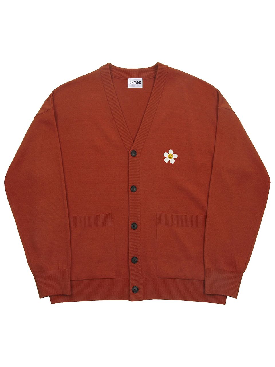 MUSINSA | GRAVER [UNISEX] Flower dot embroidered knit