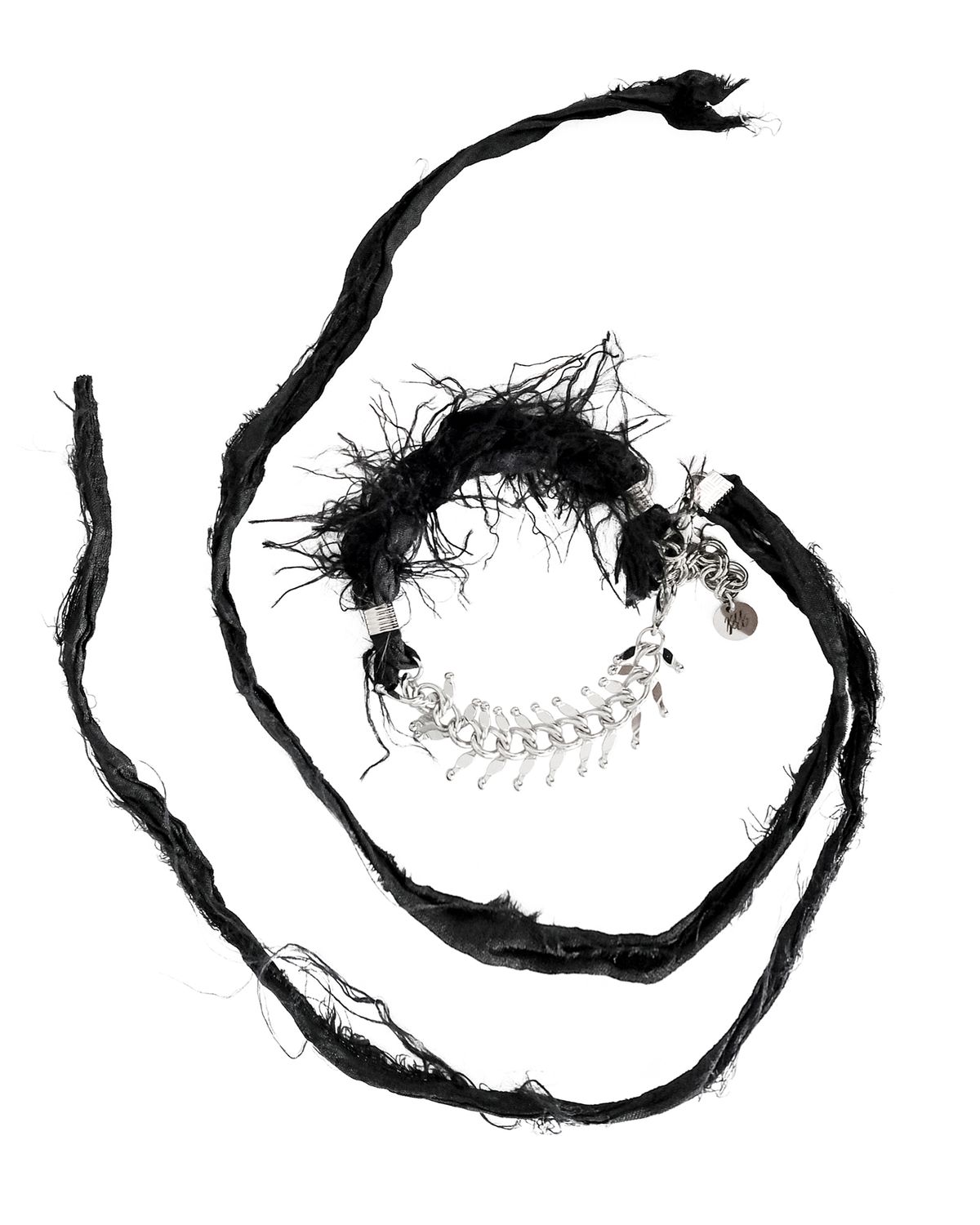 루루(RURU) ROUGH SCARF BRACELET BLACK
