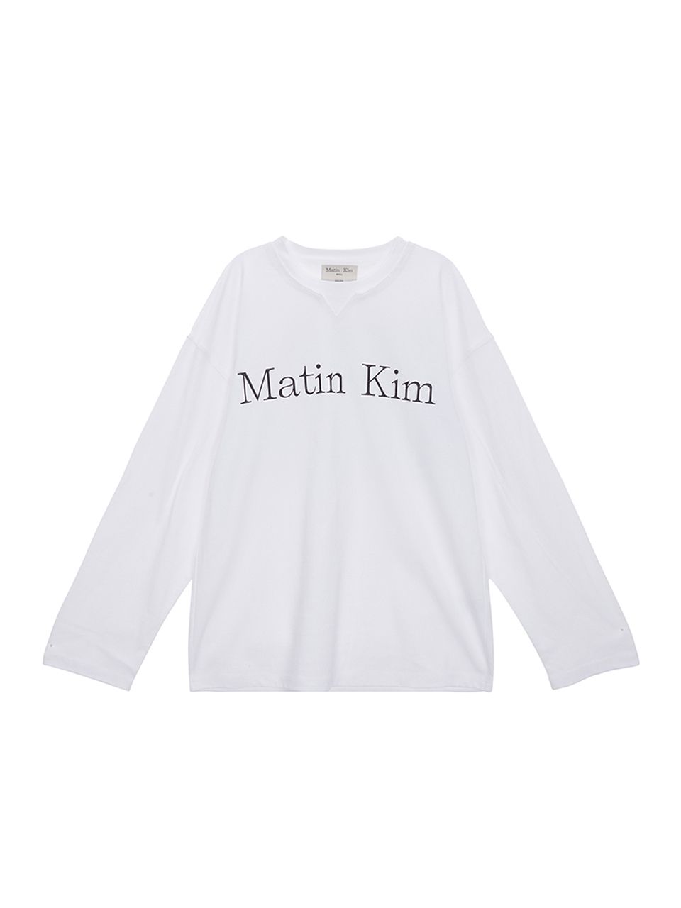 MUSINSA | MATIN KIM MATIN TYPO LONG SLEEVE TOP_WHITE
