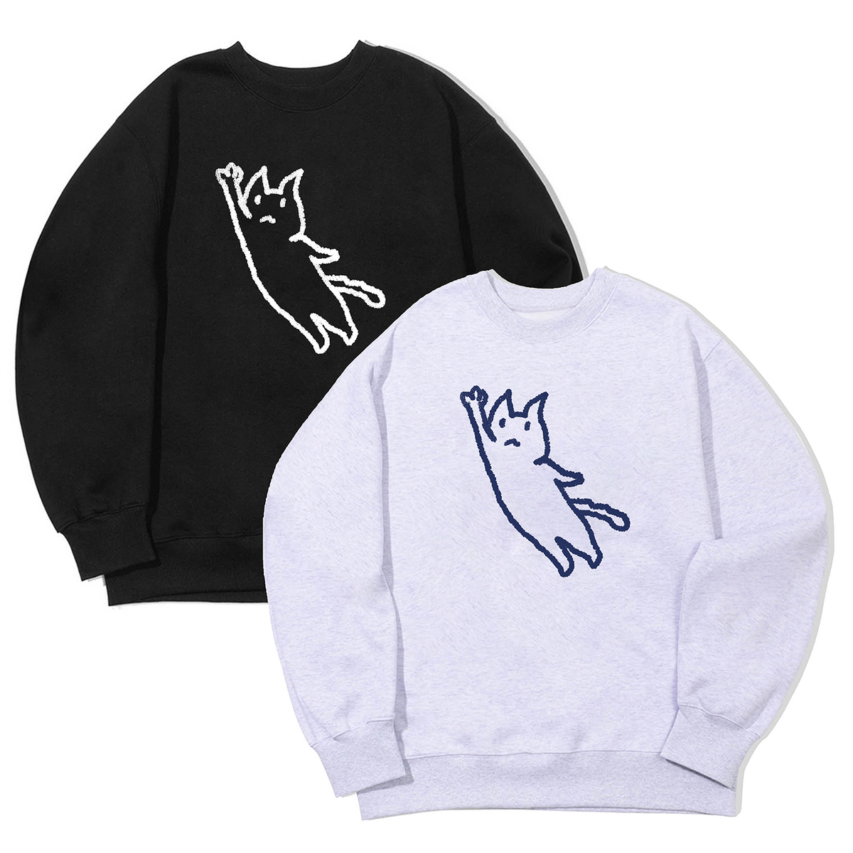 어썸어스(AWESOMEUS) (23FW)FLYING KITTY SWEAT SHIRTS_3 COLOR