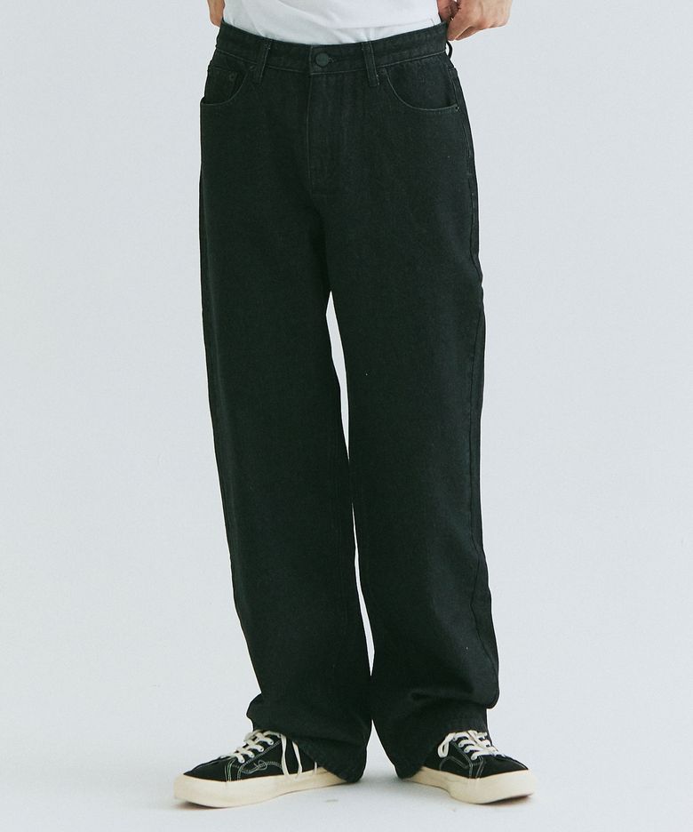 BIO STONE WIDE WARM DENIM [BLACK]