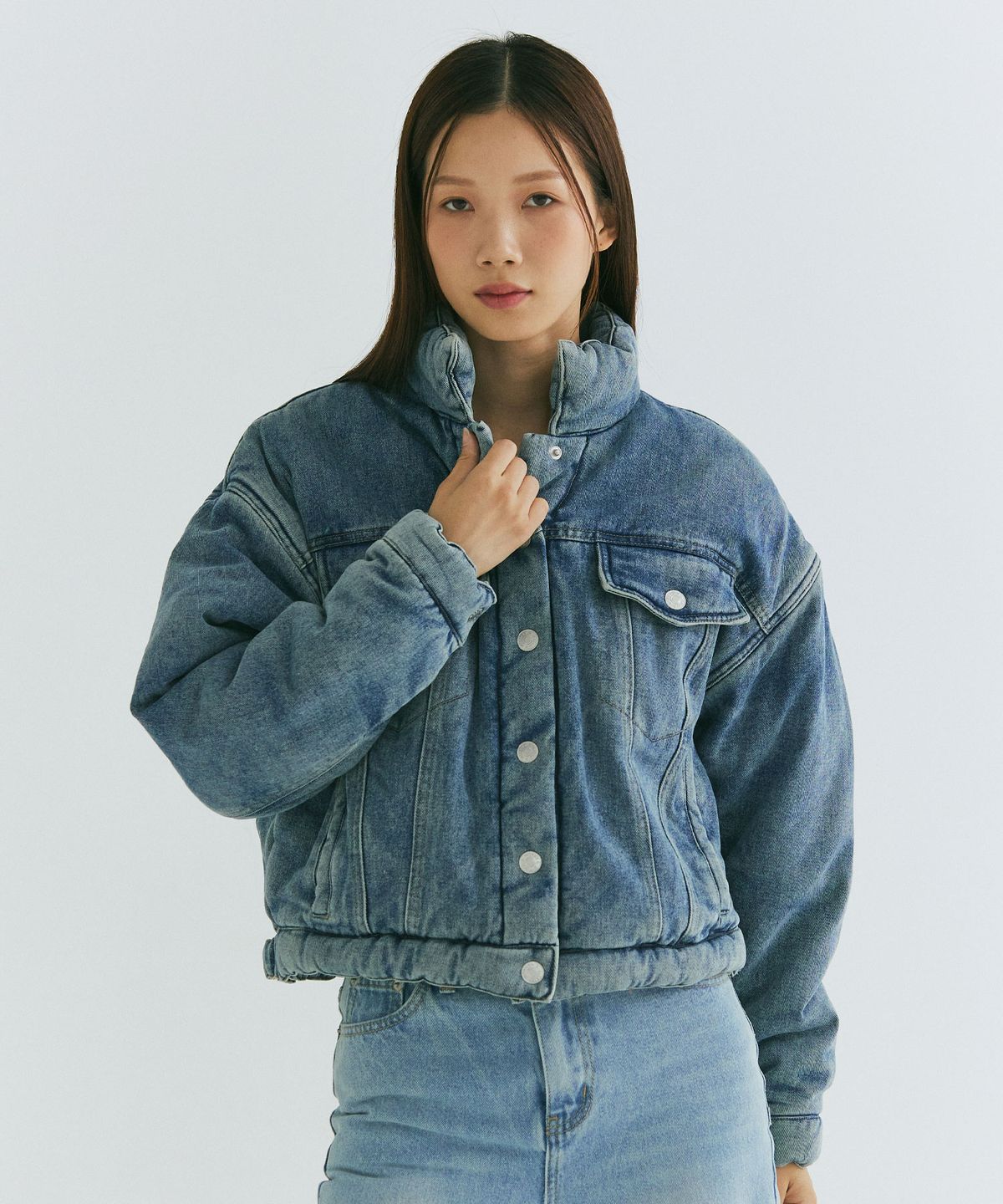 필드워커(FIELDWORKER) PADDED DENIM JUMPER [BLUE]