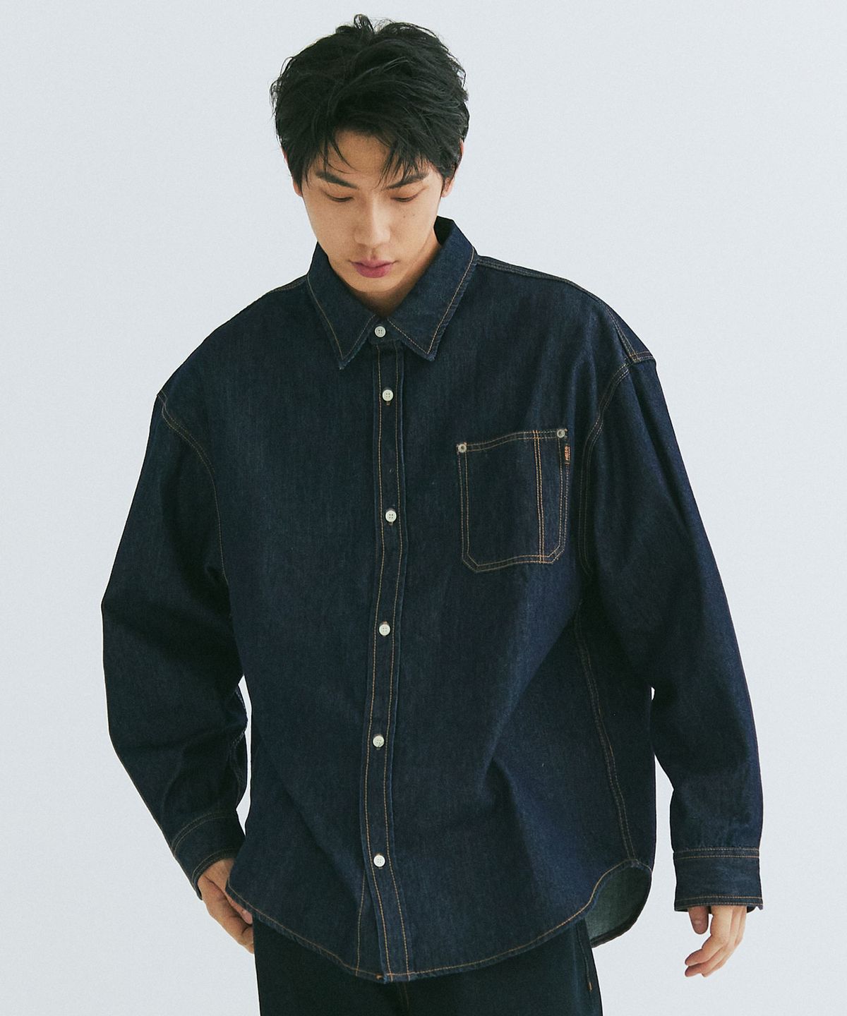 필드워커(FIELDWORKER) OVERFIT DENIM SHIRTS [INDIGO BLUE]