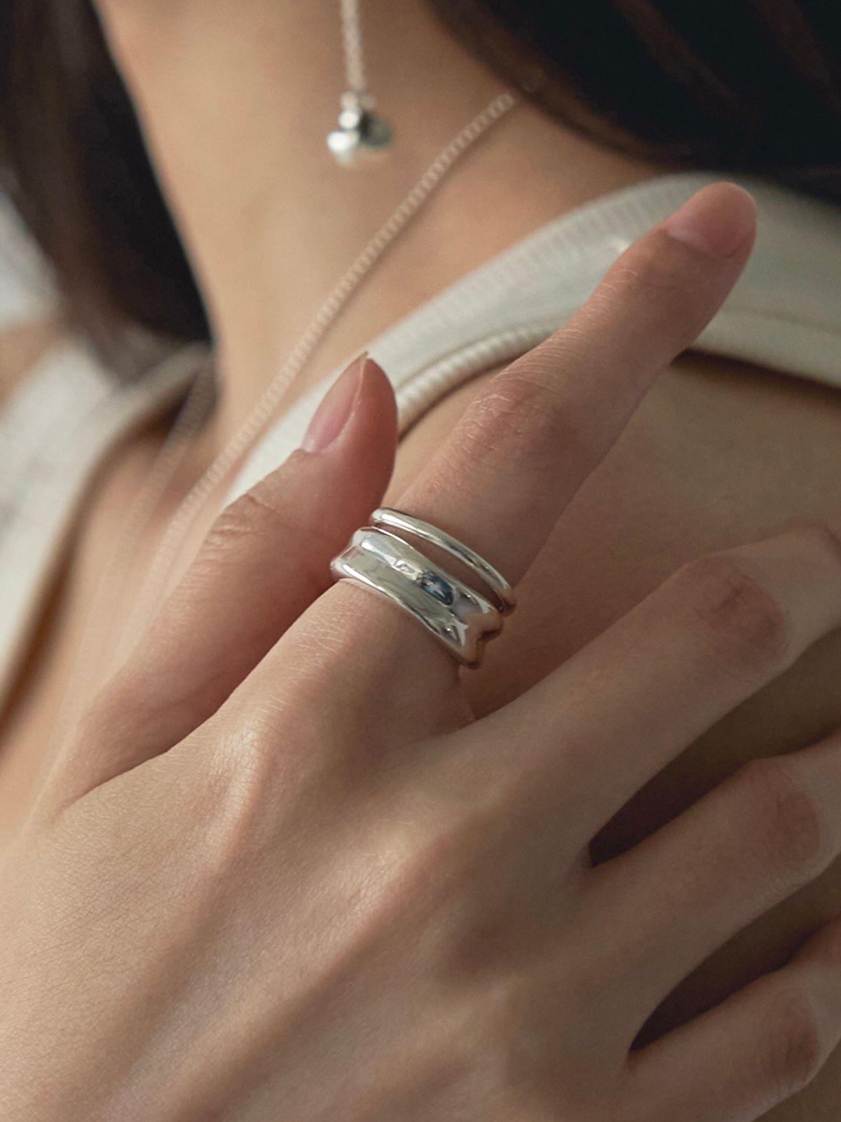빈움(VINOOM) two bold stems ring