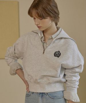 Royal Wappen Half Zip-up - Light Grey