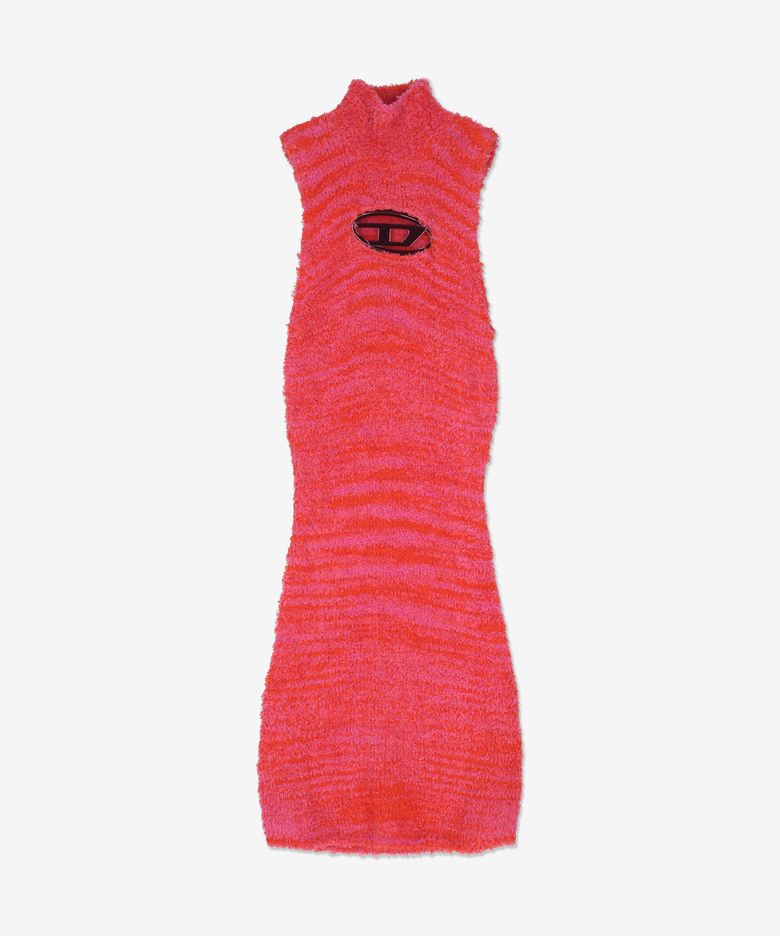 M 레로스 하이넥 슬리브리스 드레스 - 오렌지:핑크 / A111640BMAG3CX