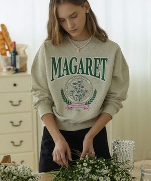 마가렛 아트워크 스웻셔츠 - 오트밀