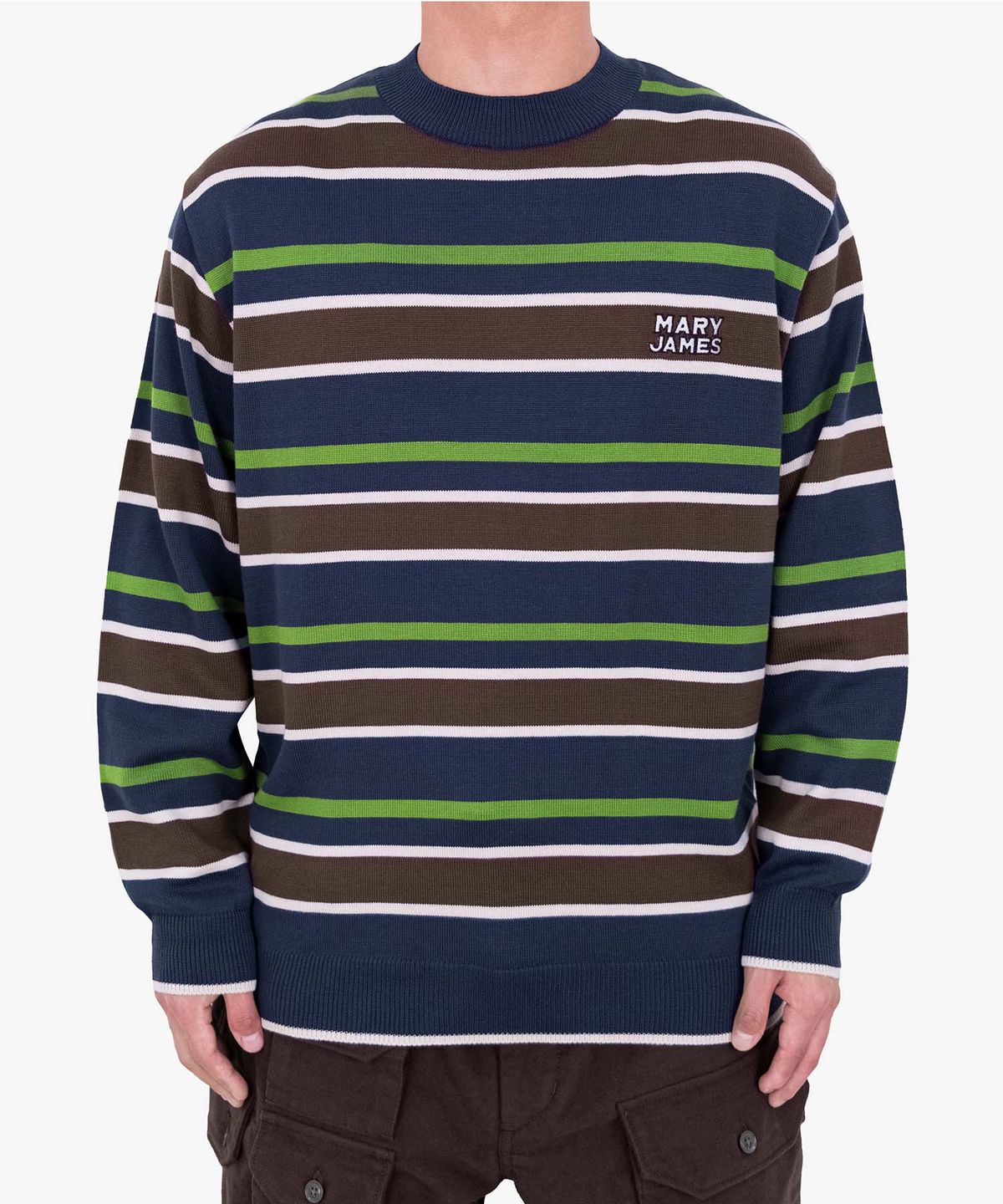메리제임스(MARYJAMES) HEAVENMATCH KNIT - NAVY BROWN