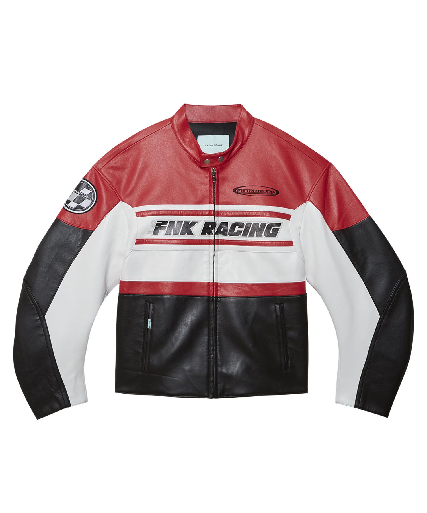 【INSTANTFUNK】24SS Faux-leather biker jacket Designer fashion, Seoul-fully created | W Concept