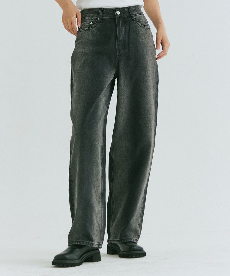 POINT BRUSH WIDE DENIM [BLACK]