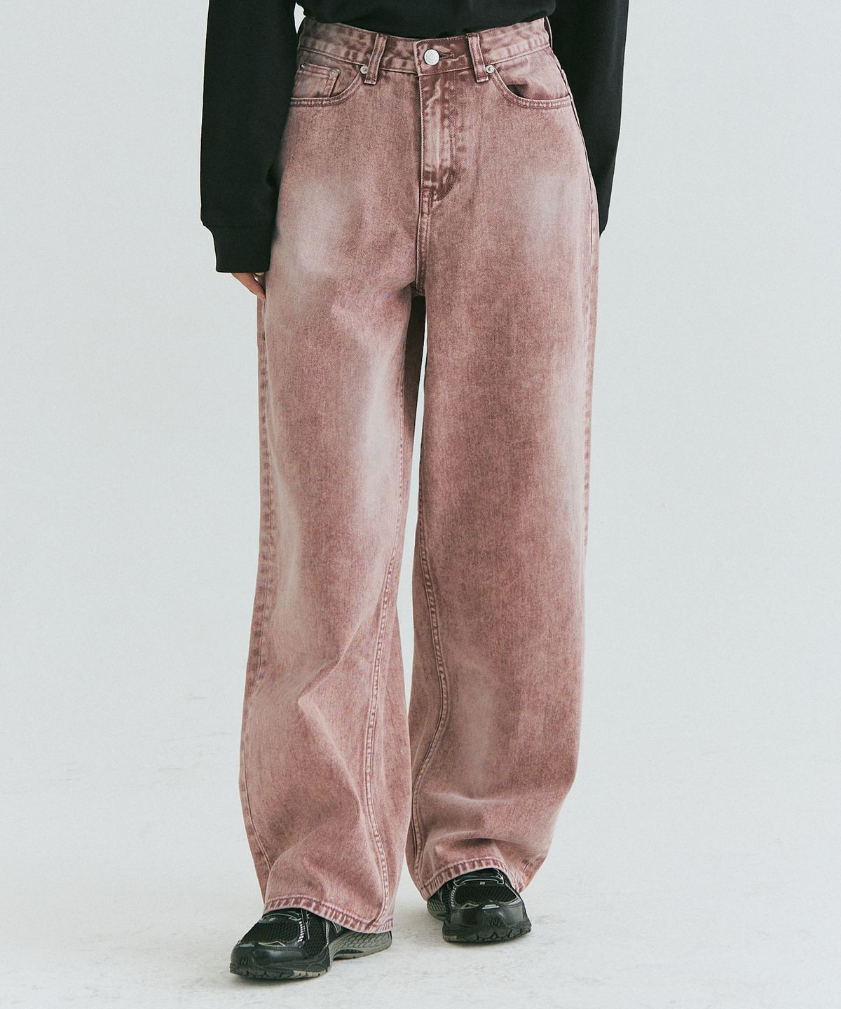 필드워커(FIELDWORKER) DYEING WIDE DENIM [PINK]