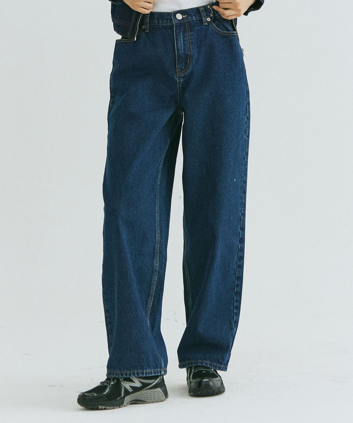 필드워커(FIELDWORKER) O.B DETAIL BIOSTONE WIDE DENIM [BLUE]