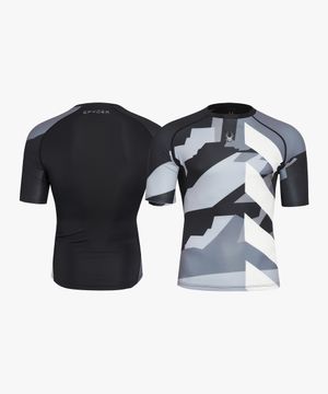 남성 트레이닝 프로웹 패턴 컴프레션 숏 슬리브 SPHPCNCS201MBLK