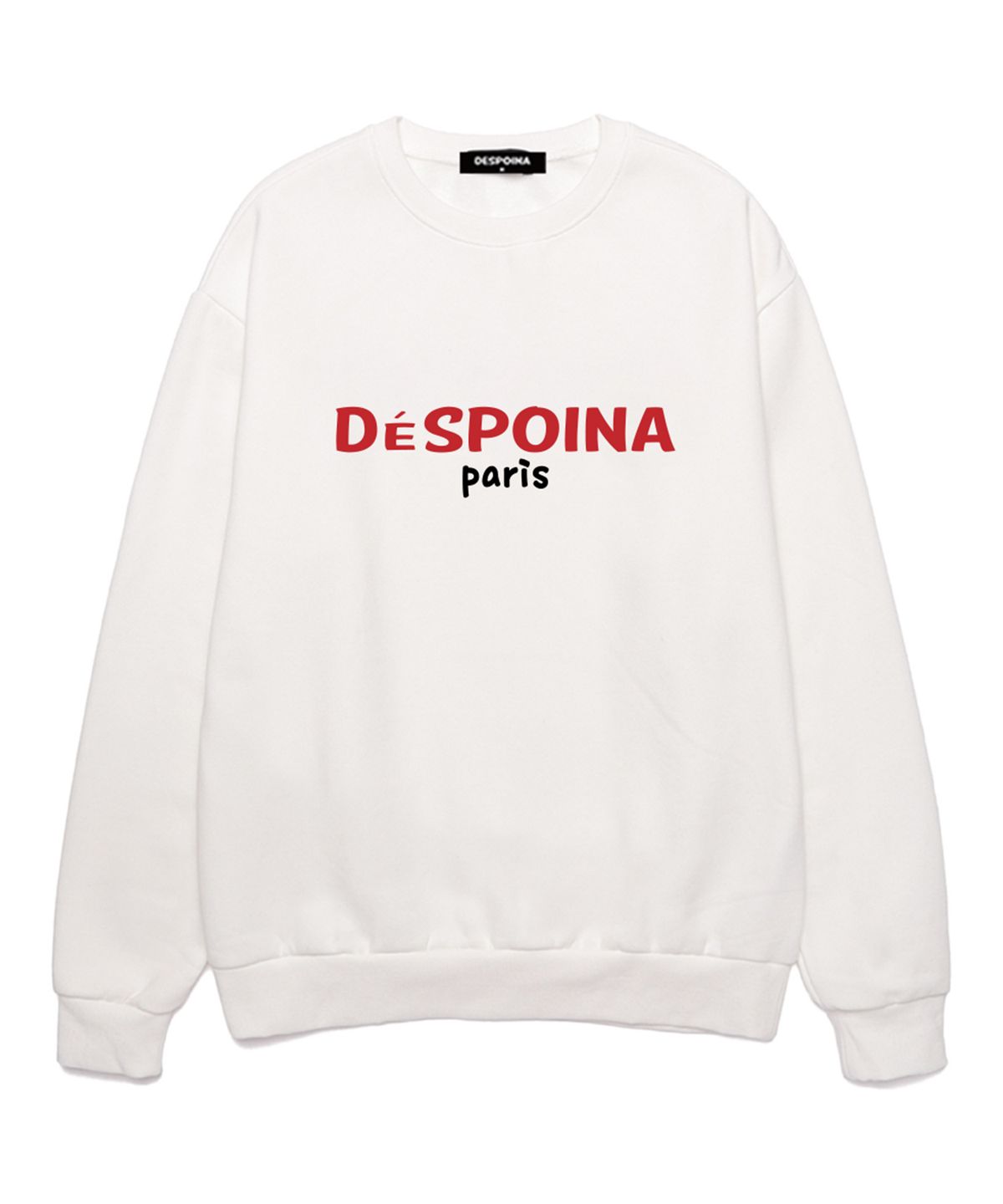 우즈(OUSE) Signature Paris Logo 오버핏 맨투맨 (DPLTS003) 화이트/레드
