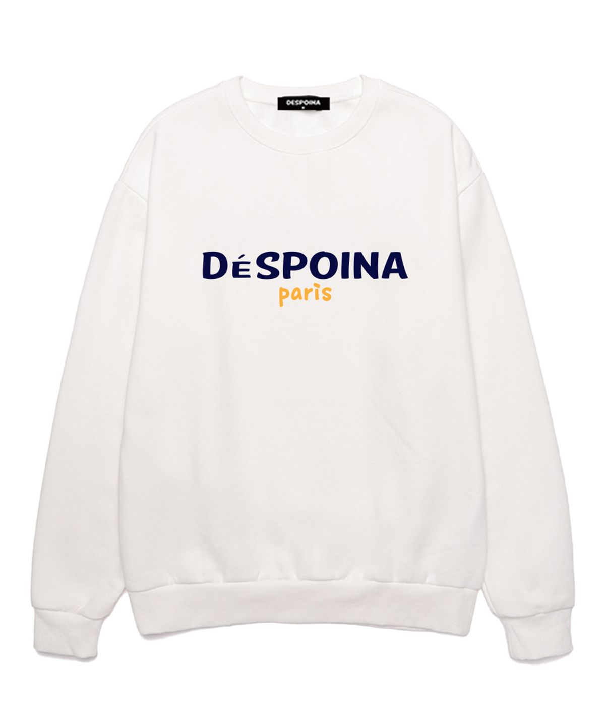 우즈(OUSE) Signature Paris Logo 오버핏 맨투맨 (DPLTS003) 화이트/네이비