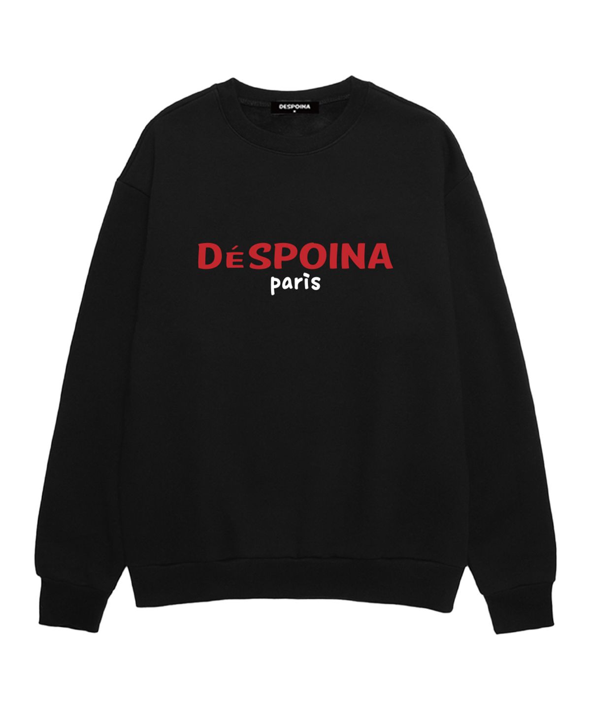 우즈(OUSE) Signature Paris Logo 오버핏 맨투맨 (DPLTS003) 블랙/레드