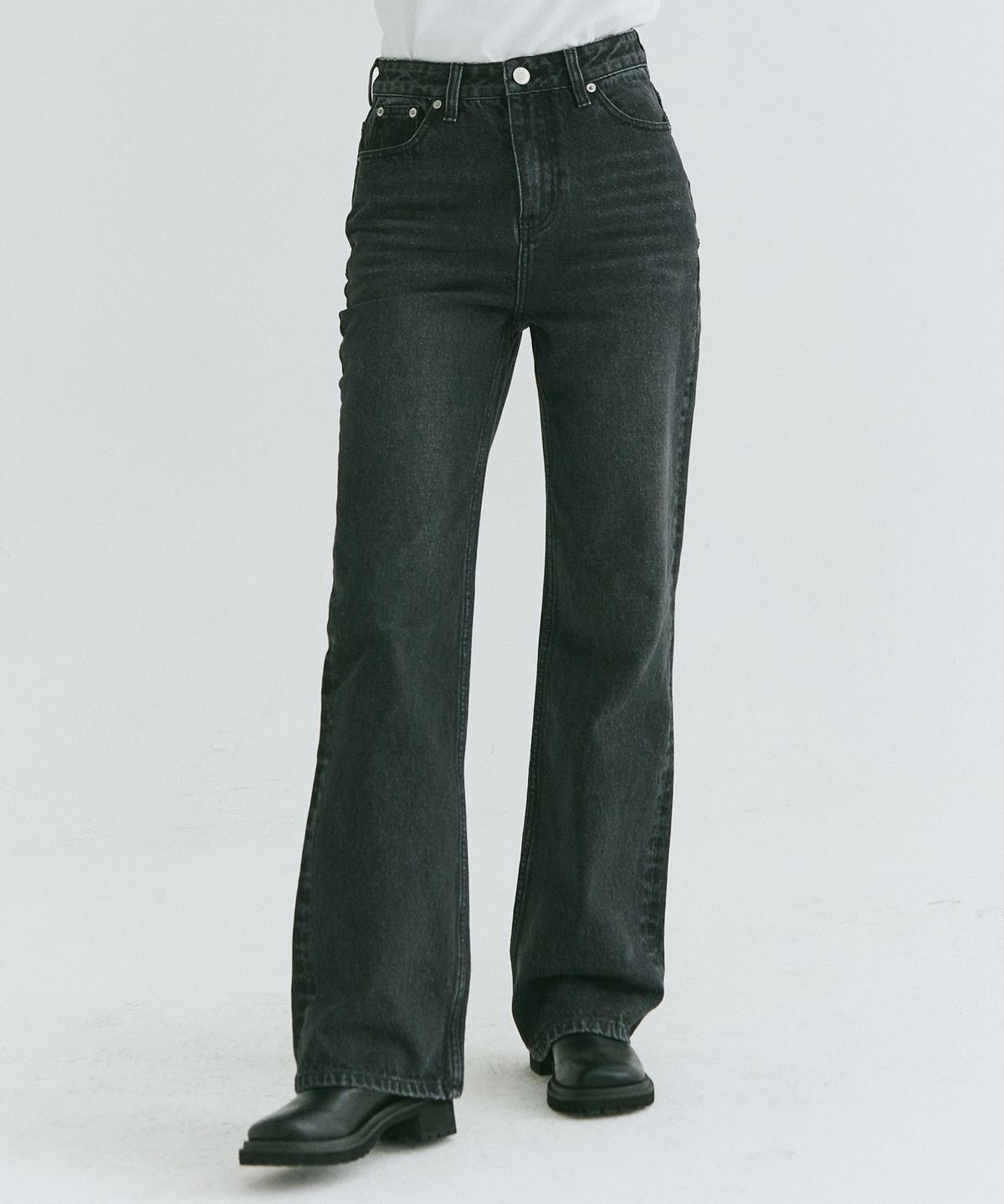 필드워커(FIELDWORKER) BIOSTONE SEMI BOOTCUT DENIM [BLACK]