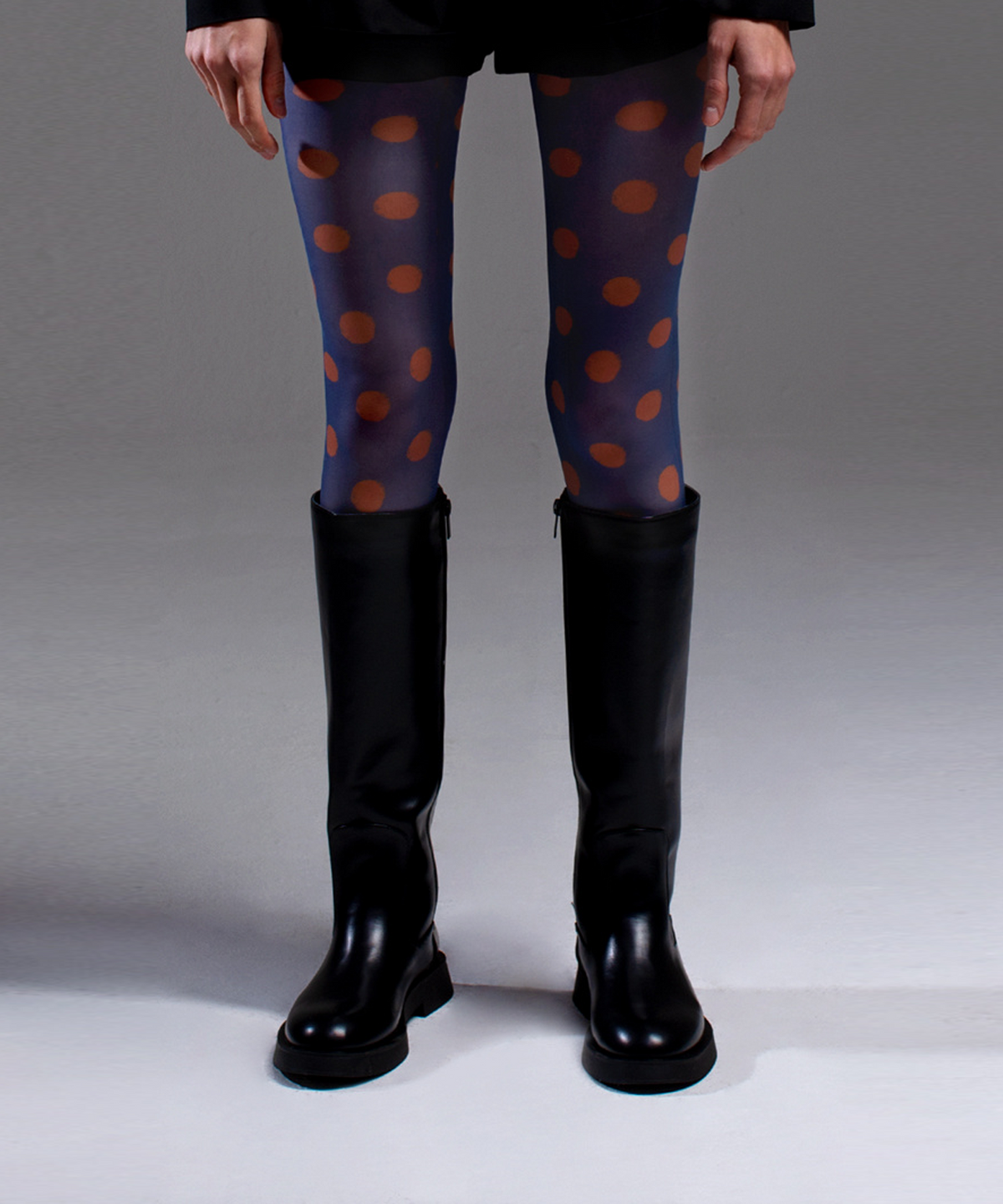 로맨틱타이거(ROMANTIC TIGER) Dot Play tights (Velvet)
