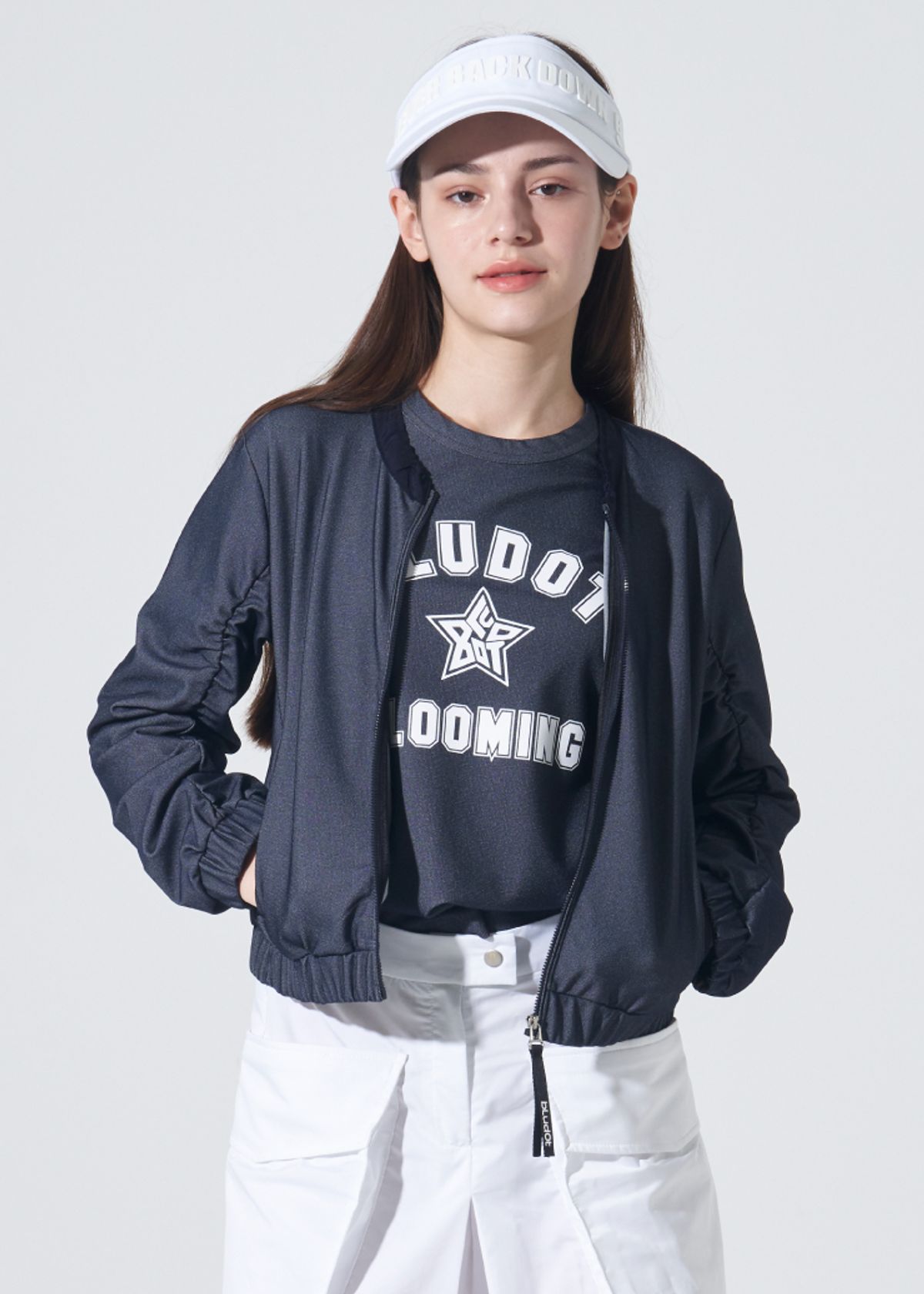 블루닷(BLUDOT) 테이프 포인트 셔링 자켓_NY