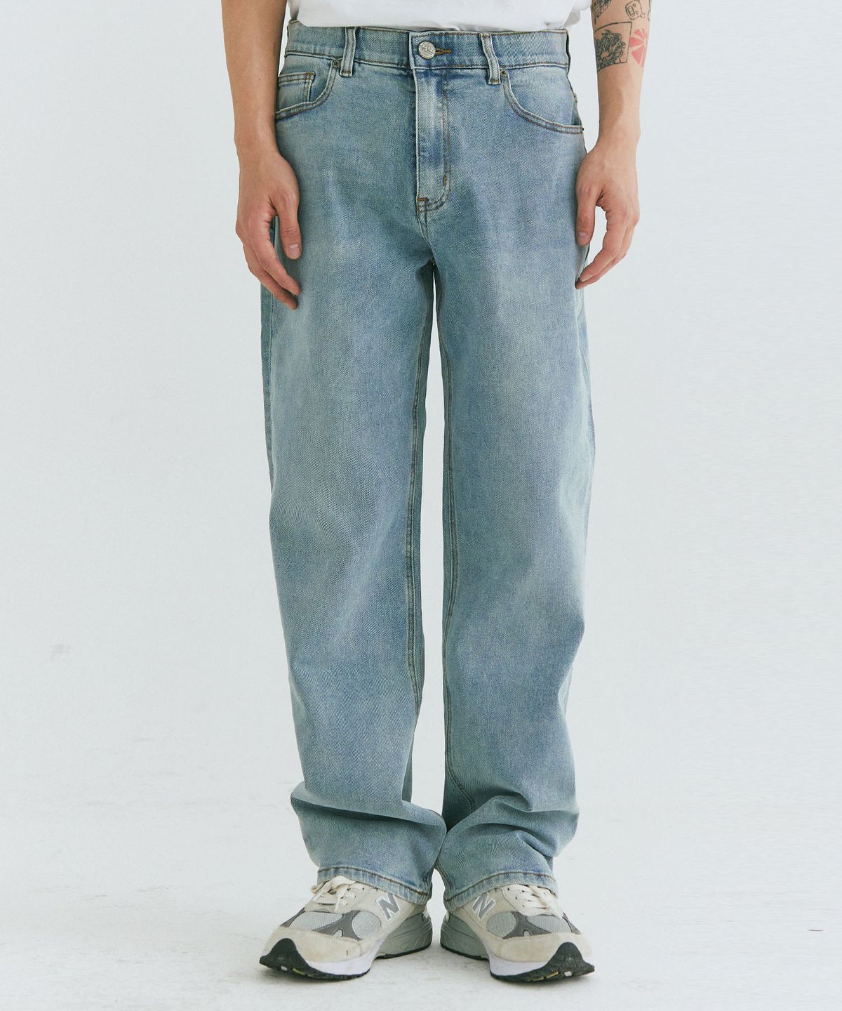 필드워커(FIELDWORKER) INBANDING WIDE DENIM [BLUE]