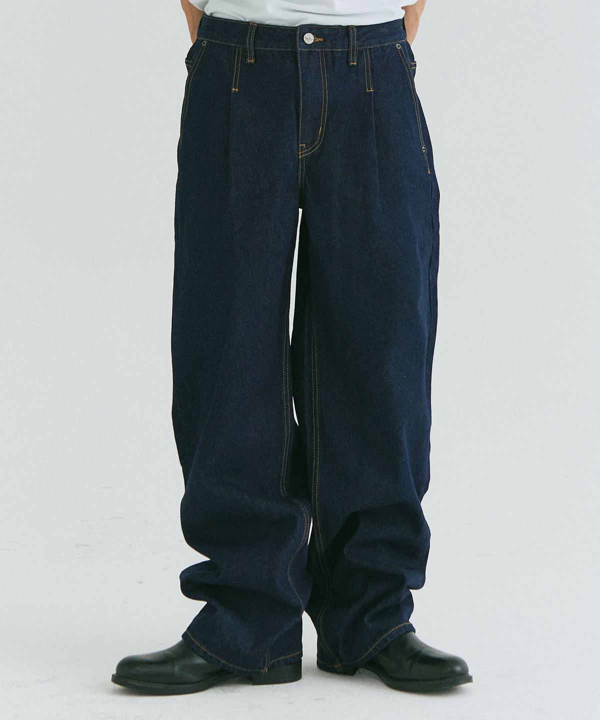 필드워커(FIELDWORKER) ONE WASHING SUPER WIDE DENIM [INDIGO BLUE]