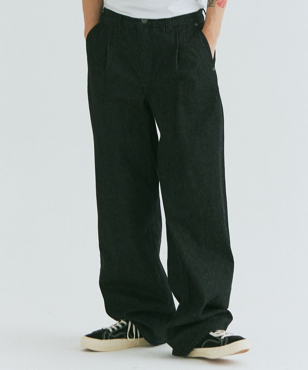 필드워커(FIELDWORKER) ONE WASHING SUPER WIDE DENIM [BLACK]