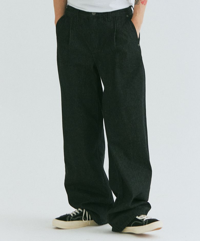 ONE WASHING SUPER WIDE DENIM [BLACK]