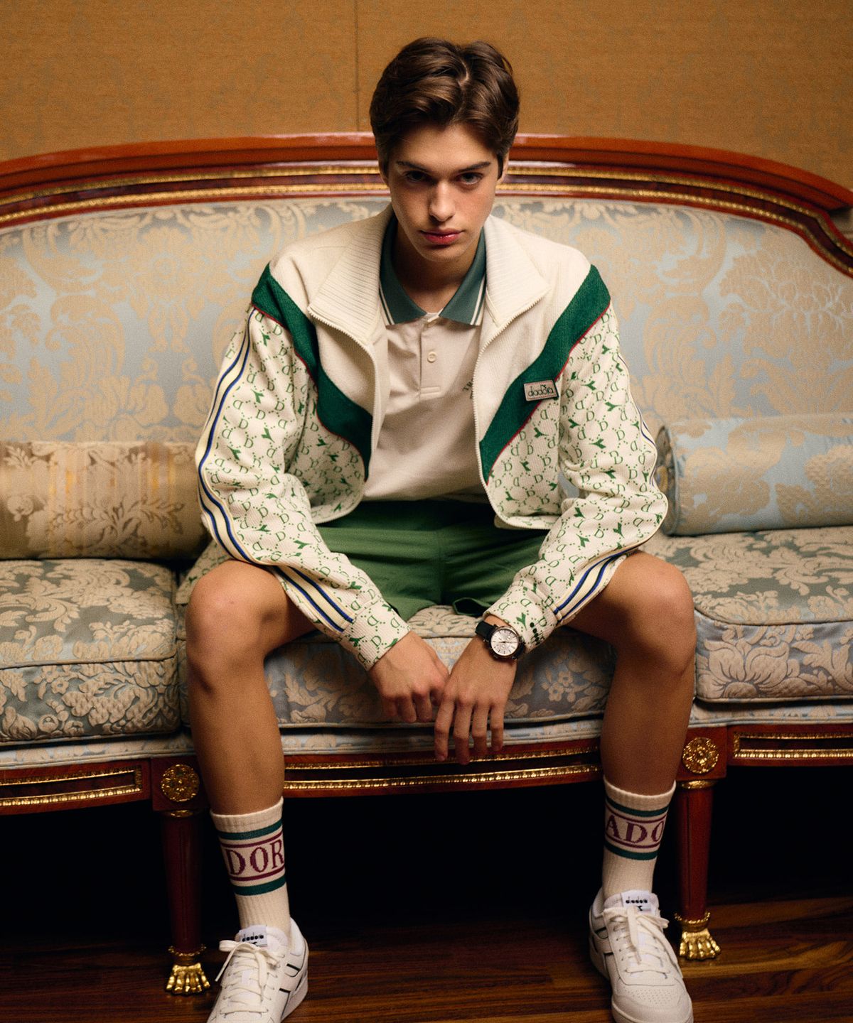 디아도라(diadora) 몬텔로 테리 트레이닝 자켓 OFF WHITE