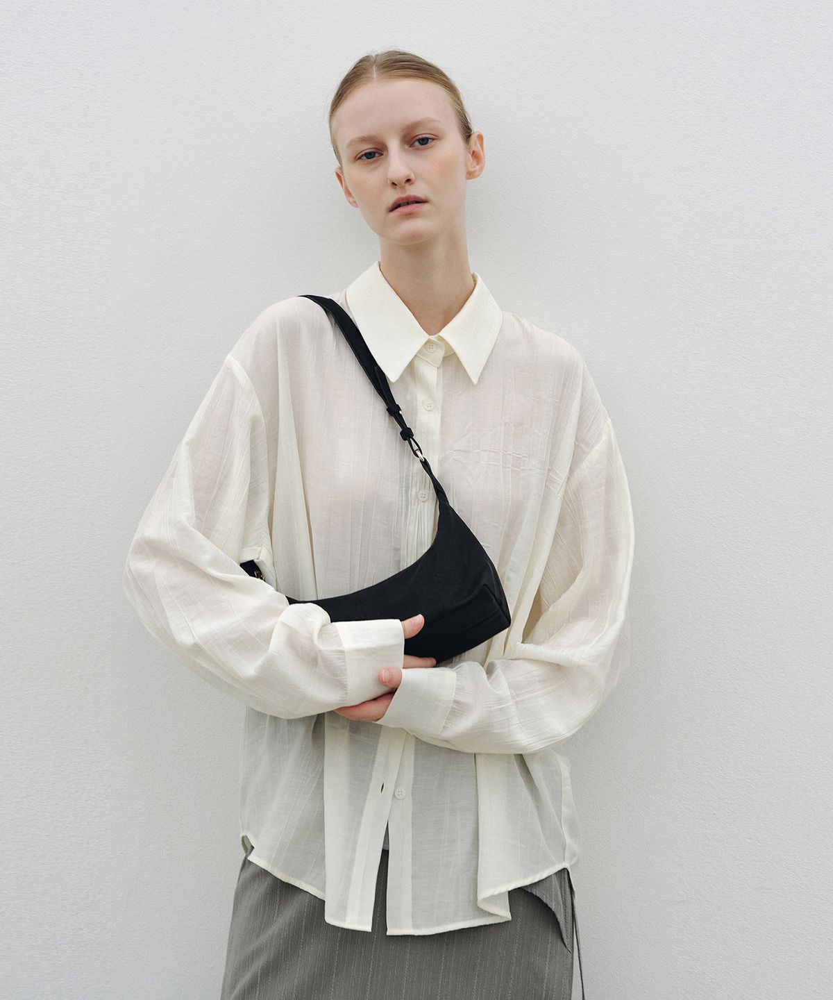 니브(NEEV) Soft Crinkle Shirt (Ivory)