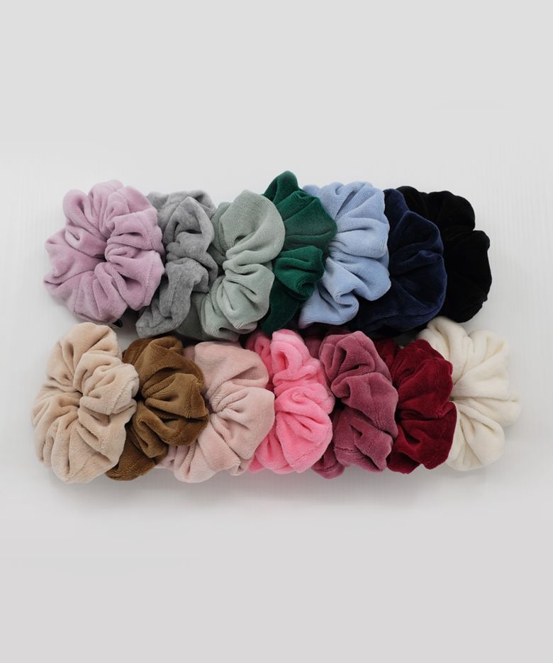 Velvet Mini Doughnut Scrunchie (Set of 3)
