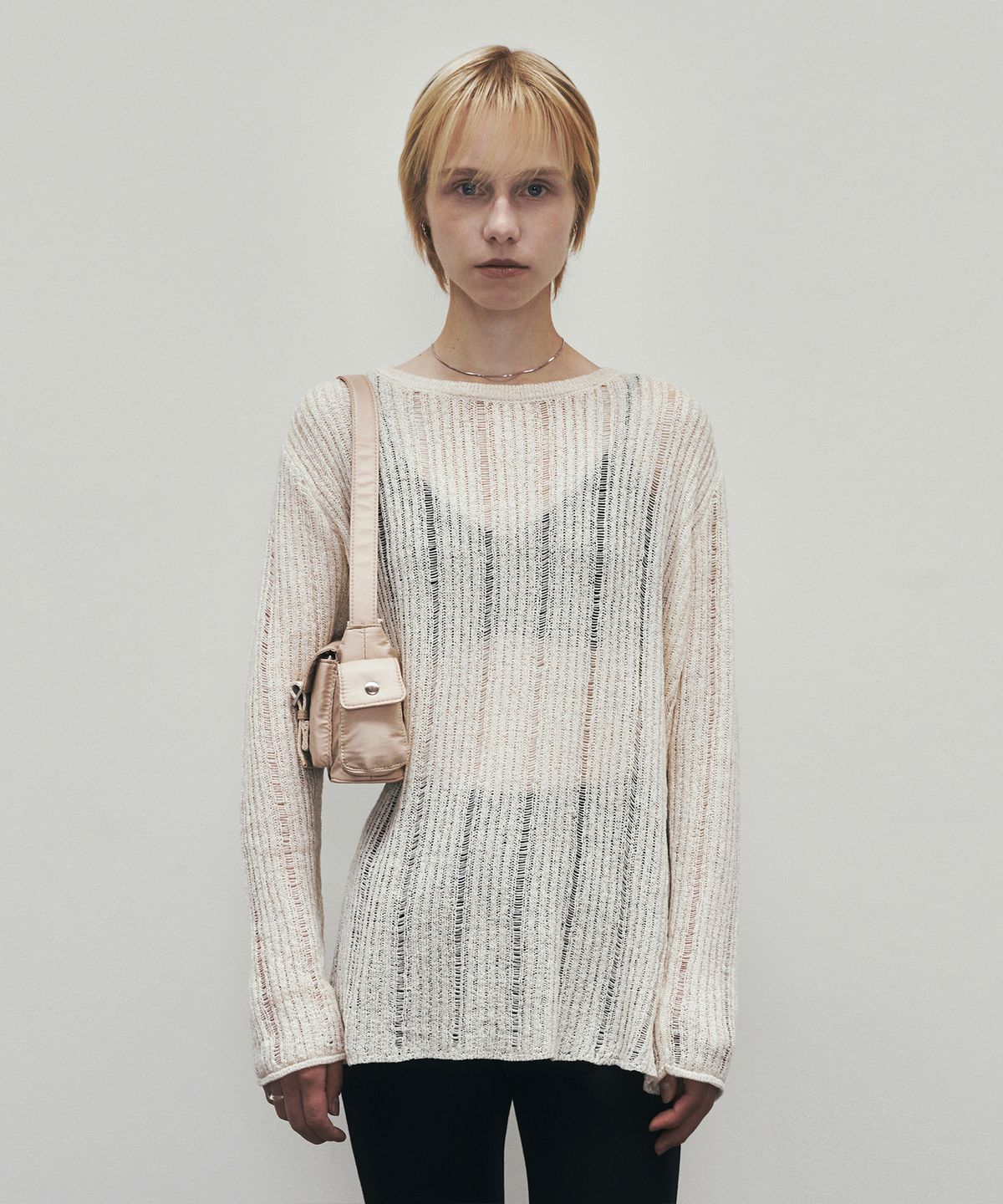 니브(NEEV) Soft Rope Slit Knit (Ivory)