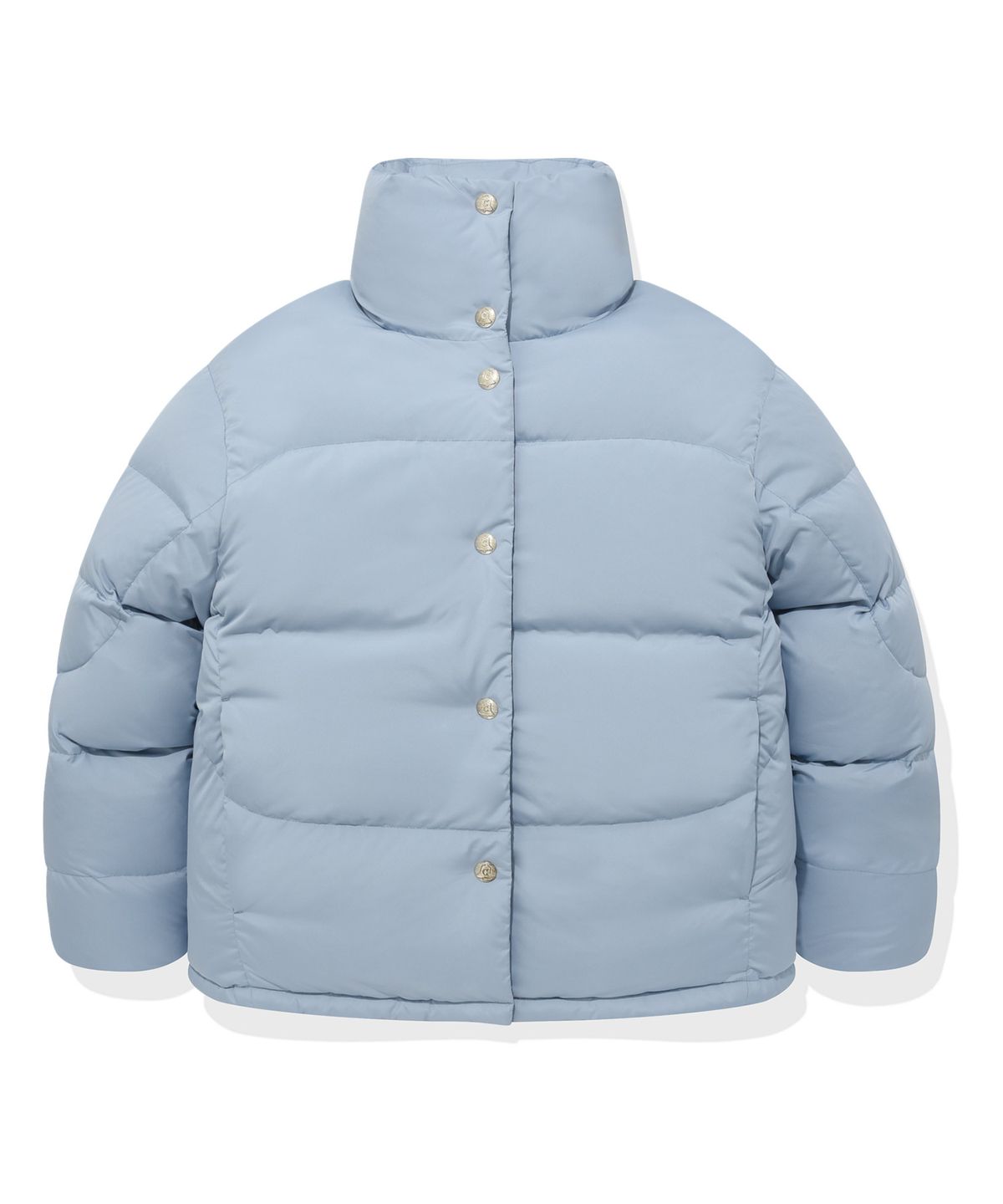 커버낫(COVERNAT) [COVERNAT X WRANGLER] 하이넥 콜라보 아트웍 덕 다운 스카이 블루