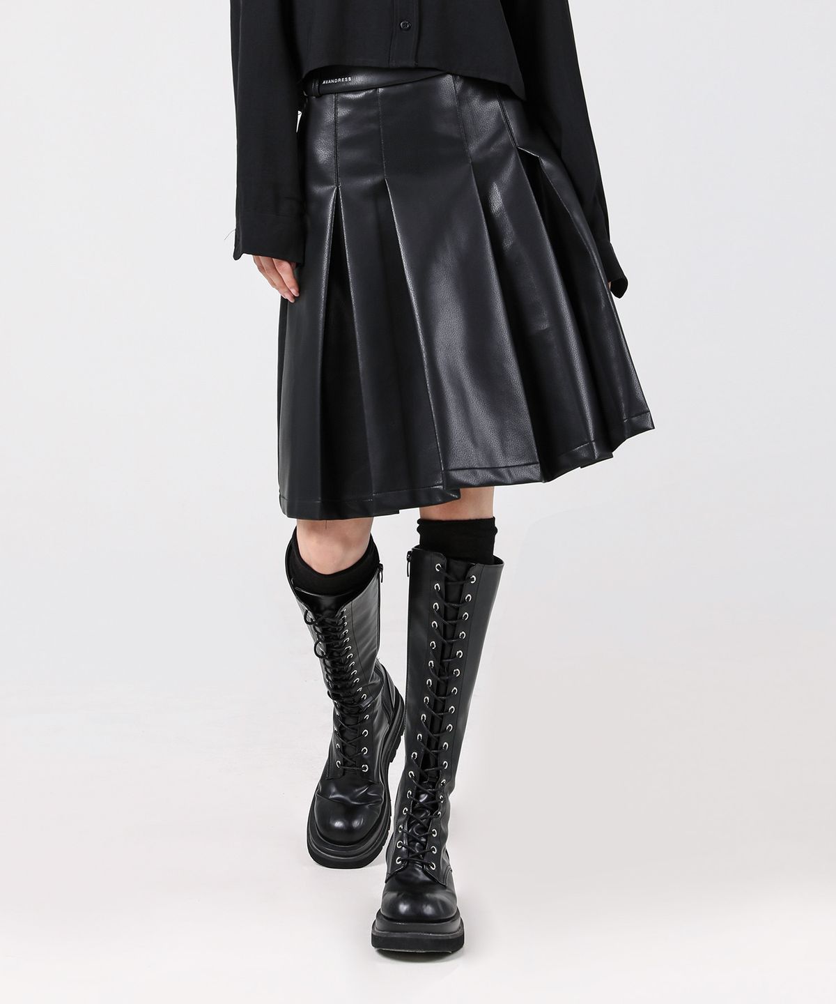 어반드레스(AVANDRESS) Amelie Pleated Skirt BLACK