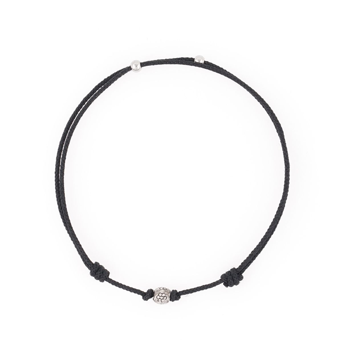제이반스 클래식(JBANS CLASSIC) 플라워볼 매듭팔찌 (J2302-AC102_BK)
