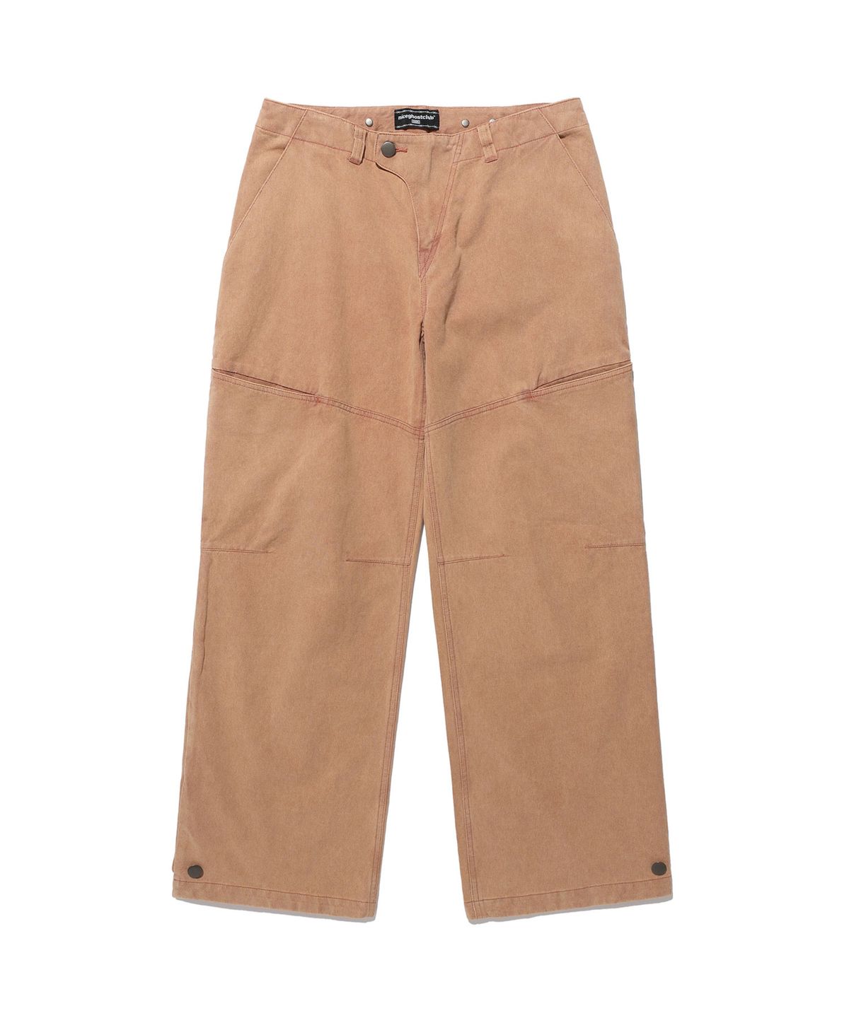 나이스고스트클럽(NICEGHOSTCLUB) COTTON DYED BIKER PANTS_BRICK(NG2DFUD103A)