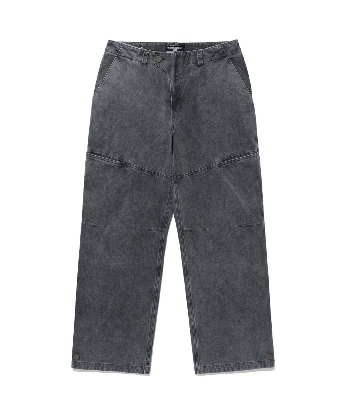 나이스고스트클럽(NICEGHOSTCLUB) COTTON DYED BIKER PANTS_BLACK(NG2DFUD103A)