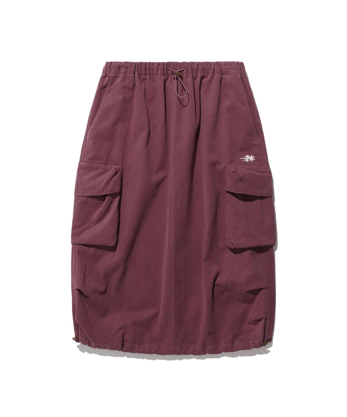 나이스고스트클럽(NICEGHOSTCLUB) COTTON MIDI SKIRT_BRICK(NG2DFFPA90A)