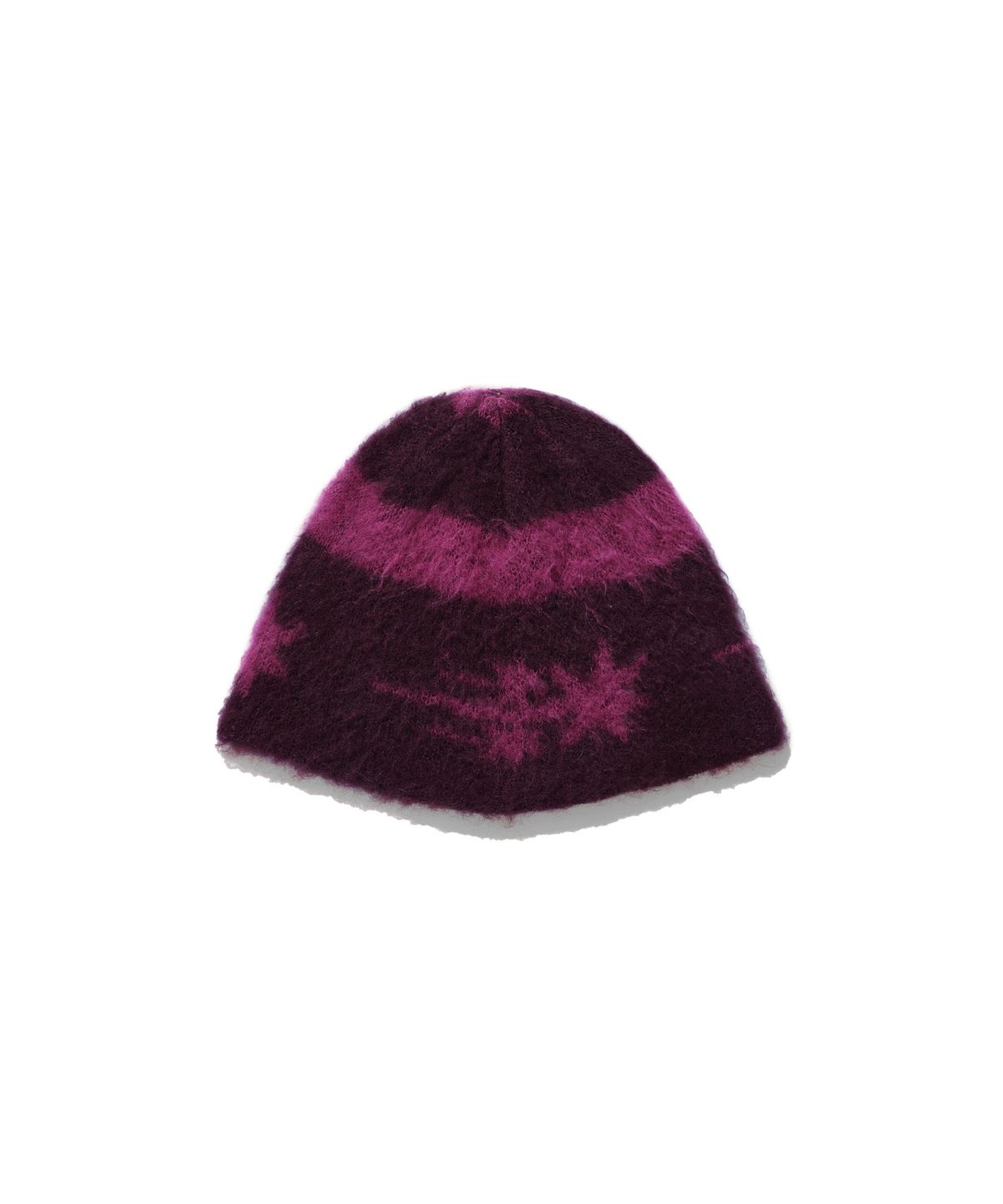 나이스고스트클럽(NICEGHOSTCLUB) STRIPE 3STAR LOGO MOHAIR BEANIE_PINK(NG2EFUAB20A)