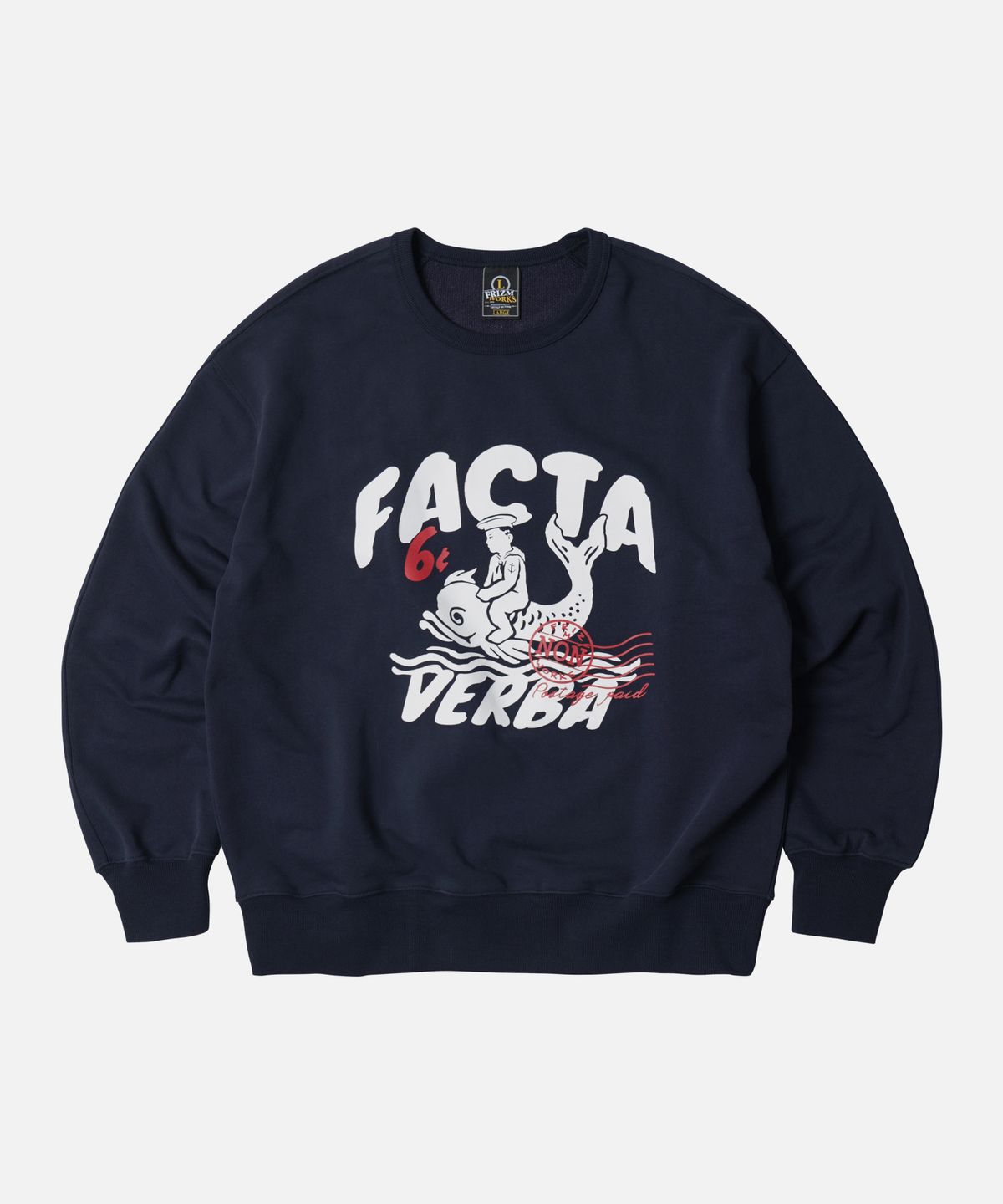 프리즘웍스(FRIZMWORKS) POSTAGE STAMP SWEATSHIRT _ NAVY