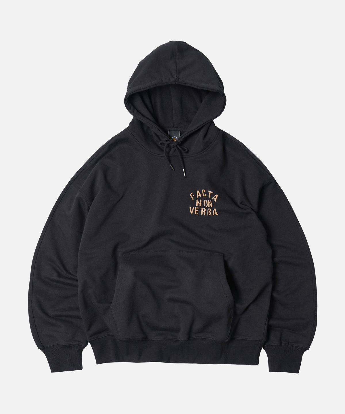 프리즘웍스(FRIZMWORKS) FACTA NON VERBA HOODY _ BLACK