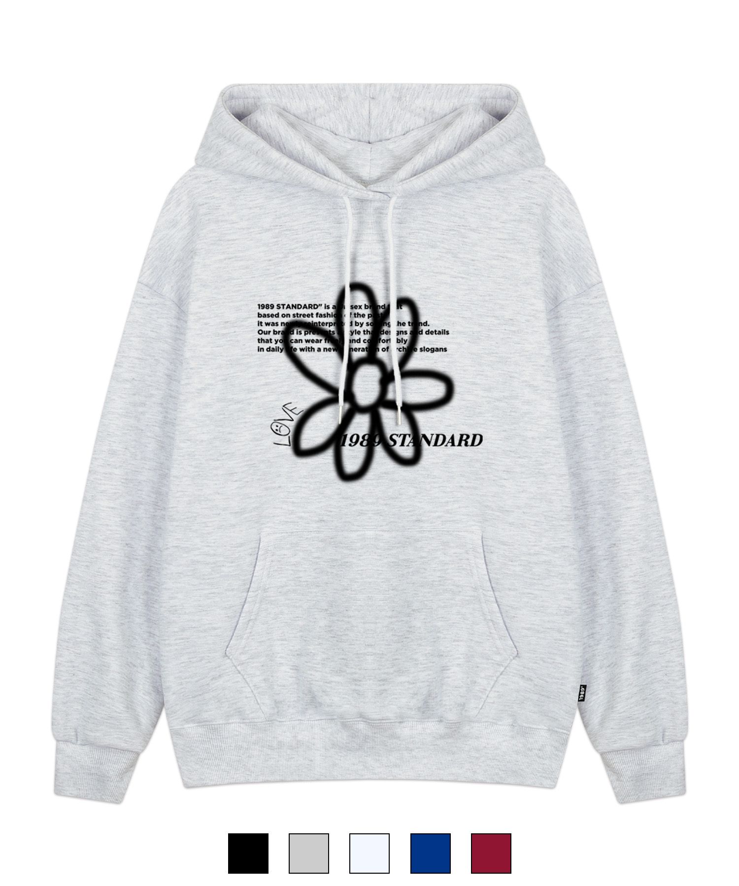 MUSINSA | 1989STANDARD RV_ BW FLOWER Hoodie (STHSTD-0034)