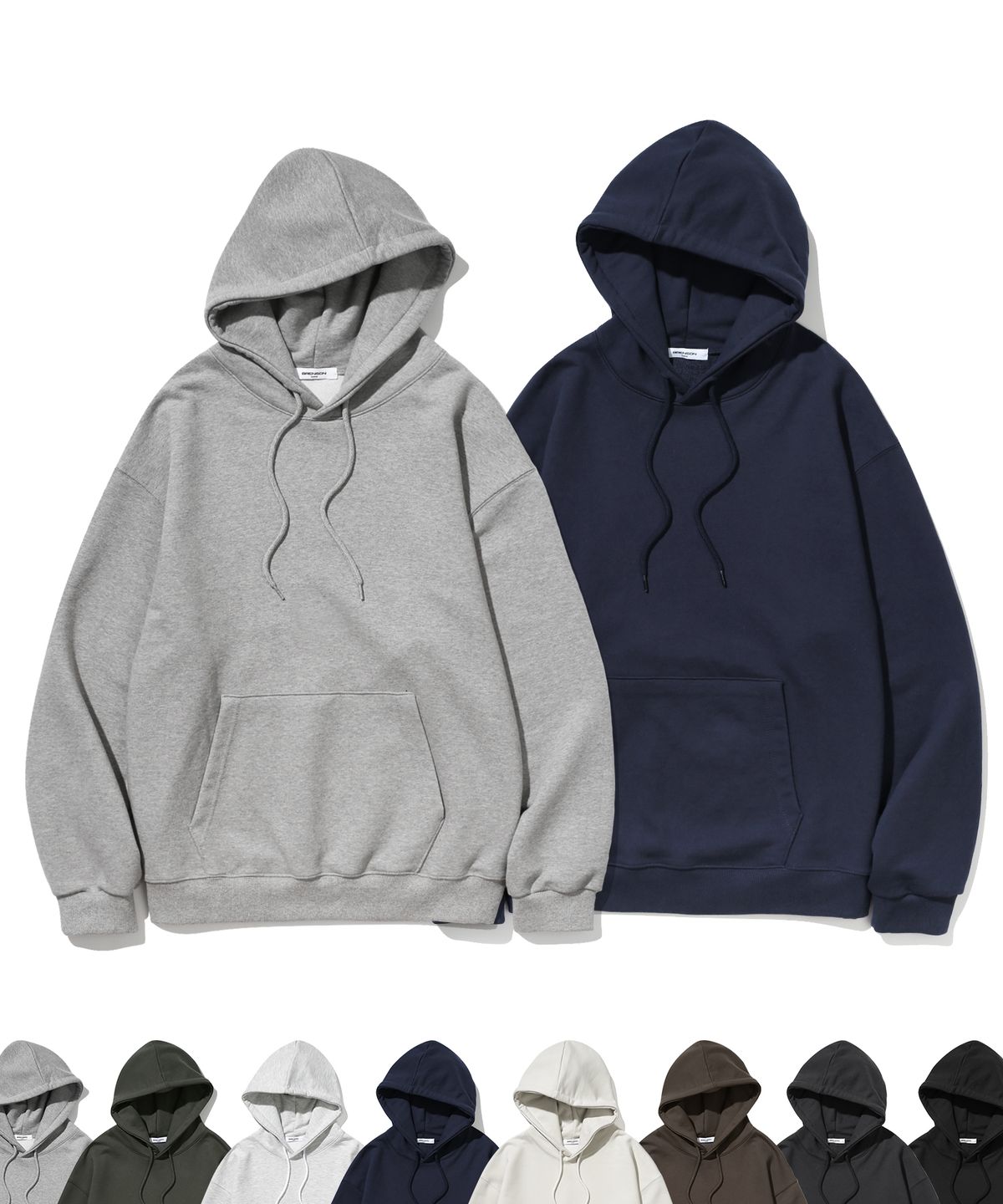 브렌슨(BRENSON) 코어드 루즈핏 후드티 ( 8Color )