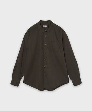 텐테 코지 빈티지 코튼 새틴 셔츠 올리브