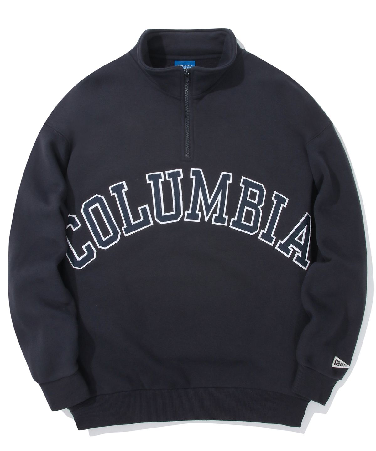 컬럼비아 유니버시티(COLUMBIA UNIVERSITY) COLUMBIA ARCH OVER-FIT FLEECE HALF ZU SWEATSHIRTS 크라운네이비